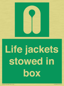 Life jackets stowed in box